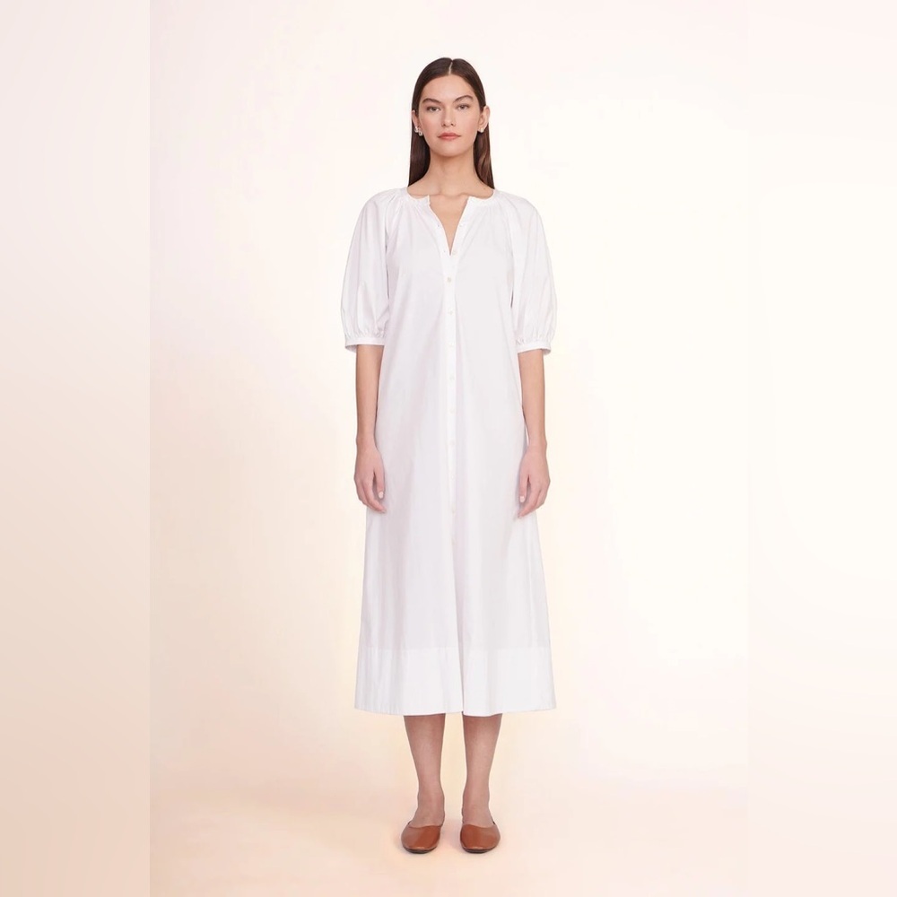 STAUD Vincent White Maxi Dress Size Small NWT